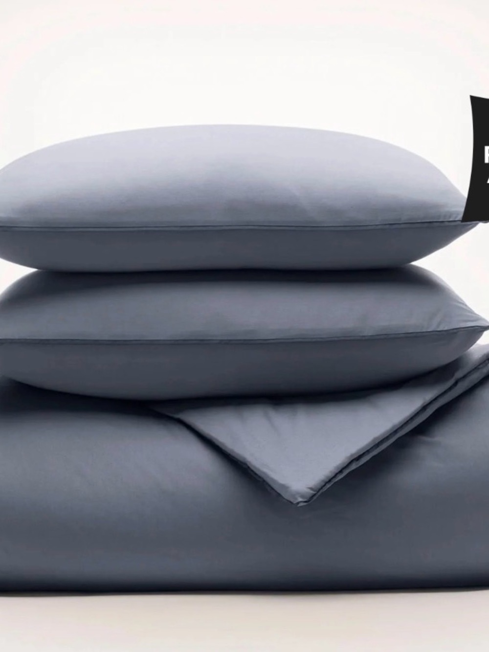 Boll & Branch Cotton Comforter Set in Slate Blue